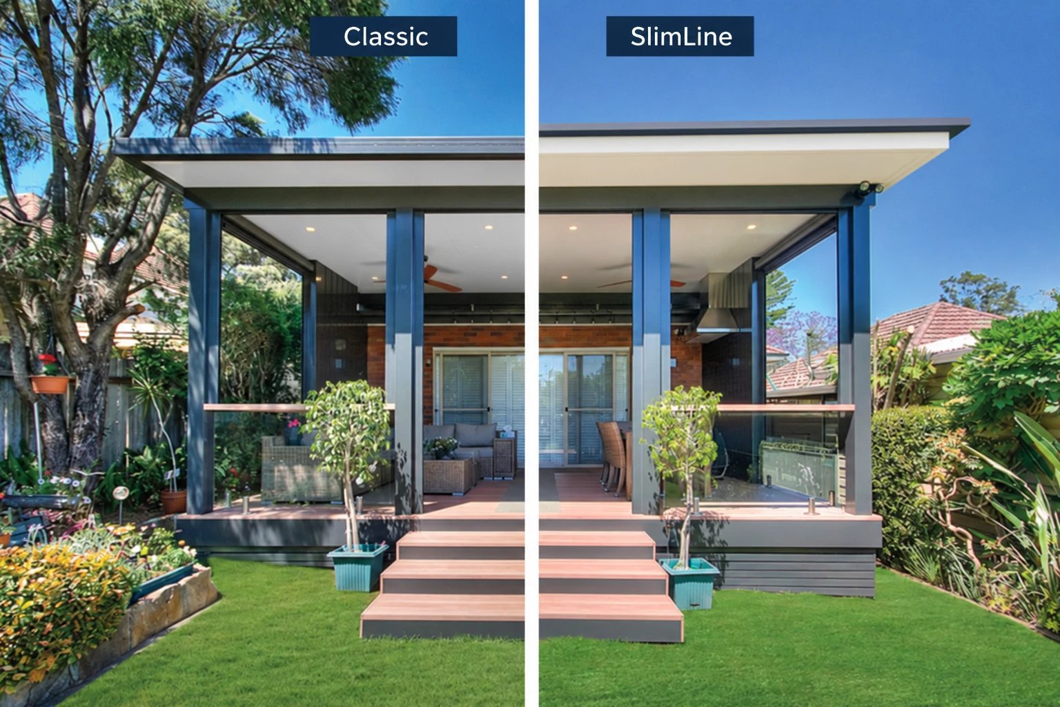 Classic on the left, Slimline on the right